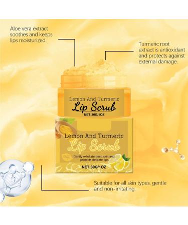 Gommage l vres au curcuma et au citron pour l vres fonc es exfoliant l vres au curcuma et au citron pour l vres s ches et gerc es hydrate et estompe les ridules 30 ml - Buy Online on GoSupps.com