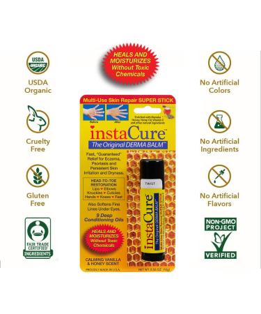 InstaCure Original Nose Balm with Manuka Honey | Fast Relief for Cracked & Dry Noses | Jumbo Skin Revival Balm - Heal & Sooth 1 Ounce - Buy Online on GoSupps.com