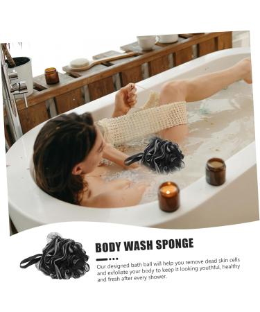 Buy NOLITOY 4pcs Black Bath Balls - Durable Mesh Loofah Scrubber Sponges for Men | Portable Body Wash Solution - Buy Online on GoSupps.com