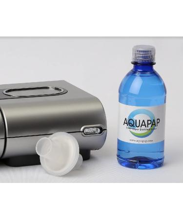 AQUAPAP 12oz Vapor Distilled CPAP Water 8 Pack | 1-2 Nights per Bottle | Resmed & Respironics Compatible - Buy Online on GoSupps.com