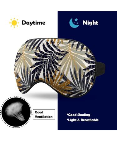 Tropical Leaves Sleep Mask - Soft Adjustable Eye Cover for Travel | Light Blocking Eye Mask for All Ages - Buy Online on GoSupps.com