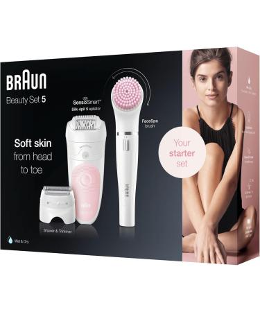 Buy Braun Silk- pil 5 Beauty Set - Epilator for Women Hair Remover with Attachments Peeling & Cleaning Tools | International Shipping Available - Buy Online on GoSupps.com