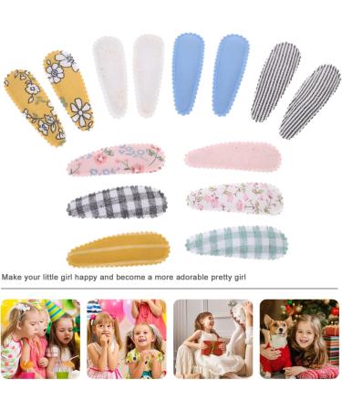Lurrose Toddler Hair Clips Bangs Hair Clip 10 Pairs Small Hair Clips Snap Clips Flower Cotton Hair No Slip Fabric Hair Barrettes for Toddler Girls Women Toddler Hair Clips Bangs Hair Clip - Buy Online on GoSupps.com