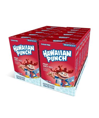 Hawaiian Punch Powder Drink Mix  Sugar Free & Delicious, Excellent source of Vitamin C (Fruit Juicy Red, 96 Sticks) Fruit Juicy Red 8 Count (Pack of 12)