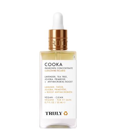 Truly Beauty Cooka Concentrate Ingrown Serum - Ingrown Hair Treatment for Bikini Area - Smoothing and Soothing After Shave Formula - Heals Razor Burn Nicks and Ingrowns - 0.7 OZ