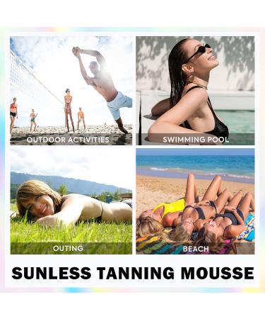 VANERIA Natural Self Tanner Mousse 200ml (Medium) - Vegan, Cruelty-Free, Quick Tan, Hydrating Formula - Instant Sunless Tanning Mousse for a Brown Fake Tan - Buy Online on GoSupps.com