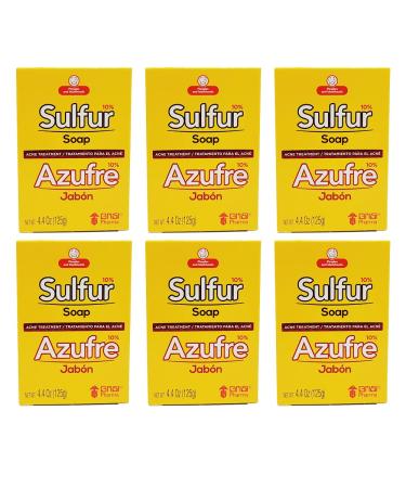 Grisi Sulfur Soap for Acne - 4.4 ounce (Pack of 6)