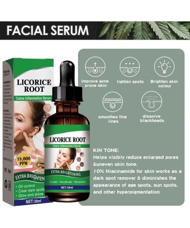 Licorice Pore Shrinking Facial Essence Whitening Rejuvenating Essence Licorice Dark Spot Corrector Essence Natural Licorice Repair Face Serum Licorice Skin Brightening Essence Tightening Skin Care - Buy Online on GoSupps.com