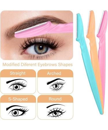 60 Multicolor Eyebrow Razors - Face Shaper & Foldable Multi-Purpose Razors for Women | International Shipping - Buy Online on GoSupps.com
