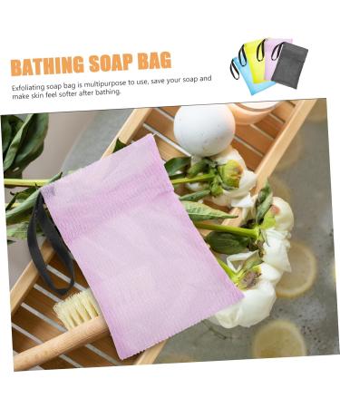 CANIGHT 4 Pcs Bar Soap Pouch for Bathing Mesh Soap Bag Soap Net Bag Bathing Exfoliating Soap Pouch Nylon - Buy Online on GoSupps.com