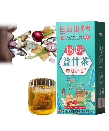 18 Flavors Liver Care Tea Liver Detox Tea Daily Liver Nourishing Tea 18 Different Herbs Liver Tea Herbal Tea for Liver Enhance Your Well-Being with Exquisite Chinese Tea(1 Box/30 Packs) 1pcs
