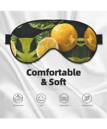 Lemon Fruit Print Double-Sided Eye Mask | Soft Light Blocking Sleep Enhancer | International Shipping Available - Buy Online on GoSupps.com