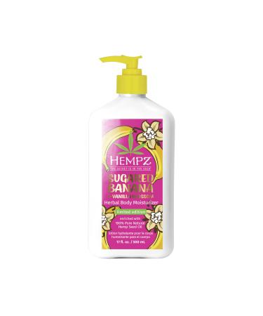Hempz Sugared Banana & Vanilla Blossom Body & Hand Lotion Ultra Hydrating Moisturizer for Men and Women 17 oz Sugared Banana & Vanilla Blossom 17 Fl Oz (Pack of 1)