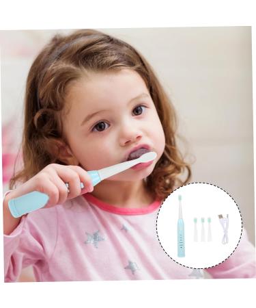 Orfofe Children's Electric Toothbrush Set - USB Rechargeable Automatic Kids Toothbrush with Travel Case - Blue - Buy Online on GoSupps.com