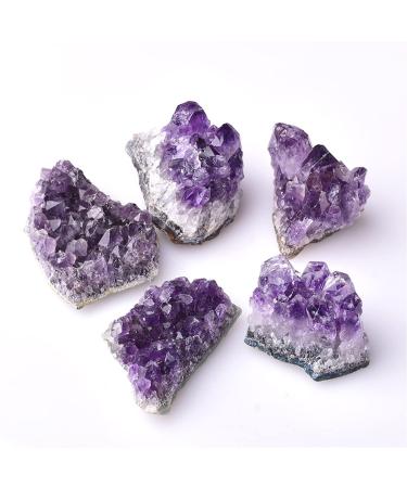 Crystal Rough 1PC Natural Amethyst Crystal Cluster Quartz Raw Crystals Stone Decoration Ornament Purple Stone Ore Gift 1PC Random Delivery