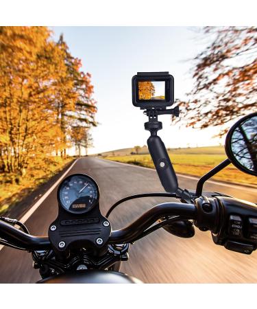 Camolo Motorcycle Rear Mirror Holder - 360 Adjustable Aluminum Bracket for GoPro Hero 6/7/8/9 Akaso SJcam DJI Osmo Yi - Stable Dash Clamp for Action Cameras - Buy Online on GoSupps.com