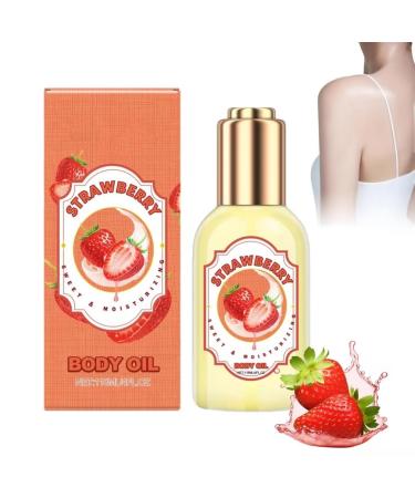 Vanilla Body Oil, Vanilla Essential Oil, Caramel Body Oil, Moisturizer Body Aromatherapy Oil, Daily Hydration Body Oil, Scented Body Oil, Smoothing Body Massage Oils (Strawberry, 118ML)
