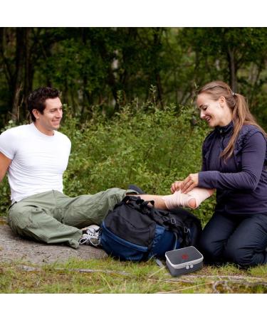 Easy Carry Mini Medicine Container - Travel-Friendly Multi-Pocket Design - 13x10x4cm - Gray - Buy Online on GoSupps.com