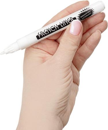 Hairlich French Liner Manicure Pen Manicure Pedicure White Nail Polish Paint Pen Pen Shape White Nail Tips Nail Art Nail Styling - Buy Online on GoSupps.com