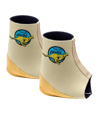 Tuli's Cheetah Heel Cup with Compression Sleeve for Sever s Disease and Heel Pain for Gymnasts and Dancers Medium 1 Pair Medium (1 Pair)