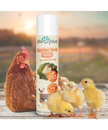 Ida Plus Kieselgur Spray 400ml - Natural Pebble Powder for Chickens & Quail - Easy Spray Can for Chicken Coop Care - Buy Online on GoSupps.com