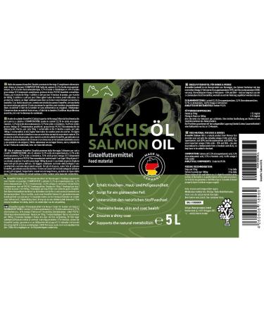 Greenpet Salmon Oil for Dogs & Horses - 5L Omega 3 Feed Oil from Norway for Natural Fur Gloss & Dry Skin Support - Buy Online on GoSupps.com