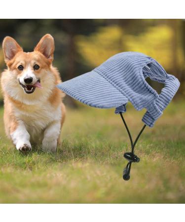 Shop Predolo Pet Sports Hat - Fashionable Dog Solar Hat with Ear Holes for Sun Protection | Blue L - Perfect Baseball Cap for Small Dogs - Buy Online on GoSupps.com