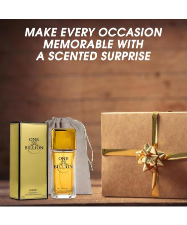 Men's Cologne 1 Billion Eau De Toilette Body Spray Fragrance For Men- Daywear Casual Daily Perfume Set with Suede Pouch- 3.4 Fl Oz Bottle- Ideal EDT Beauty Gift for Birthday Anniversary - Buy Online on GoSupps.com