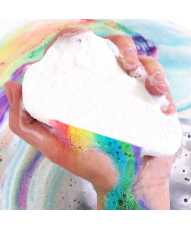 2 Pieces Cloud-Shaped Rainbow Bath Bombs Gift Set 110g Each Large Striped Fizzy Bath Bombs for Kids Adults Handmade Natural Vegan Bath Fizzies with Strawberry Oils Ideal for Relaxing Spa Bath - Buy Online on GoSupps.com