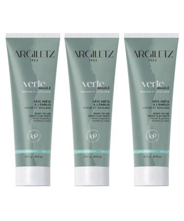 Argiletz - Ready to Use Green Clay Tube 400g - Pack of 3 - Sold in Lot - Free Shipping in France