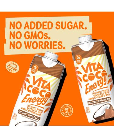 Vita Coco Boosted Coconut Water with MCT Oil & Tea Caffeine I Coffee Drink Alternative for Natural Energy I 202.8 Fl Oz (Pack of 12) - Buy Online on GoSupps.com