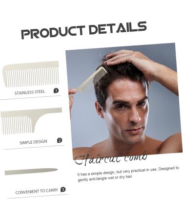 Set of 4 haircut supplies hairdressing hairdressing supplies shaving comb hair cutting accessories hair cutting comb haircut accessories stainless steel headpiece - Buy Online on GoSupps.com
