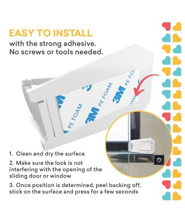 Child Safety Lock for Sliding Doors for Closet  Patio  Glass Door Locks  6 Pack - Buy Online on GoSupps.com