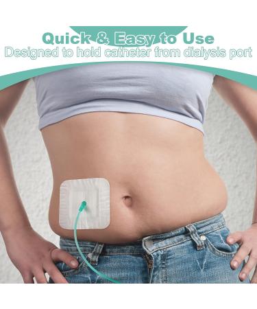 50 Pcs Feeding Tube Pads 4x4 inch - Adhesive Bandages for PD Catheter G Tubes - Dialysis Accessories and Supplies - Buy Online on GoSupps.com