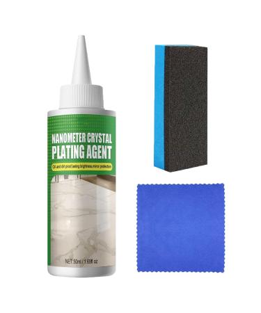 Stone Nanocrystal Coating 50ML Stone Crystal Plating Agent Ceramic Tile Polish Crystal Coat Quartz Countertop Cleaner Plating Agent for Kitchen Everyday Cleaning Crystal Plating Agent