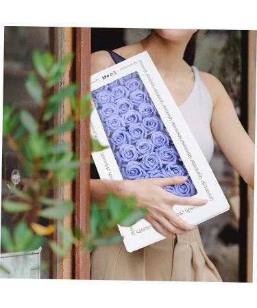 Amosfun 50pcs Valentine's Day Rose Soap Rose Petals Rose Floral Soaps Rose Hand Soap Floral Scented Bath Soap Artificial Rose Flower Rose Gift Artificial Flower Take a Bath Corn Starch Purple Blue 7X4.5CM - Buy Online on GoSupps.com