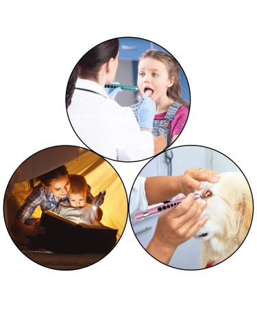 Almocn 2-Pack Pen Lamp for Nurses - Reusable White Light with Pupil Teaching Ruler - Stylish Blue-Green & Rose Gold - Buy Online on GoSupps.com