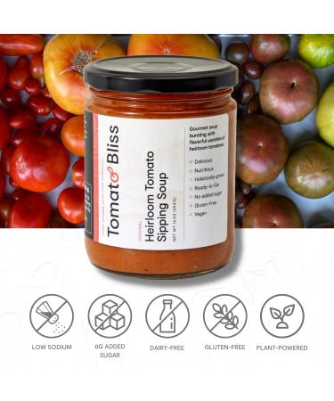 Tomato Bliss Original Heirloom Tomato Basil Soup 16 oz 2-Pack - All Natural, Non-GMO, Vegan, Dairy-Free, No Added Sugar, High in Vitamin C and Antioxidants - Buy Online on GoSupps.com