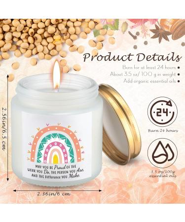 Uiifan 12 Pcs Teacher Appreciation Gifts - Organic Aromatherapy Candles | Stress Relief Scented Candle Set for Women | Perfect Christmas Thank You Gift - Buy Online on GoSupps.com