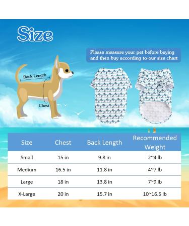 Yanmucy Hawaiian Shirt for Small Dogs - Cool & Breathable Summer Pet Clothing - 2 Piece Palm Leaf Pattern - Buy Online on GoSupps.com