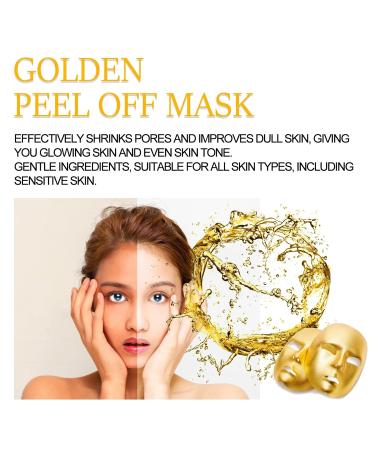 Gold Peel Off Mask - 98.4% Gold Foil Anti-Wrinkle Facial Mask for Moisturizing Blackhead Removal & Pore Cleanser (1pc) - International Shipping Available - Buy Online on GoSupps.com