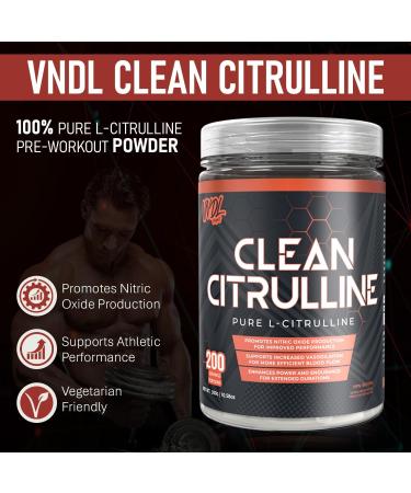 VNDL Clean Citrulline - 100% Pure L-Citrulline Pre Workout Powder to Promote Nitric Oxide Production - Unflavoured 200 Servings (300g) Clean Citrulline Powder (300g) - Buy Online on GoSupps.com