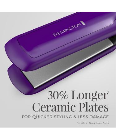 Buy Remington 1 3/4" Flat Iron - Hair Straightener with Anti-Static Tech Quick Heat Up & 60 Min Auto Shut-Off - 30% Longer Ceramic Plates - Purple Titanium Ceramic - Buy Online on GoSupps.com