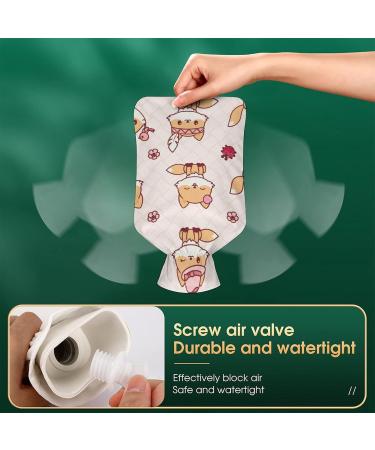 Hot Water Bottle with Lid - Fox Pattern Rubber Hot Water Bag for Pain Relief Cramps Foot Warmer & Therapy - Buy Online on GoSupps.com