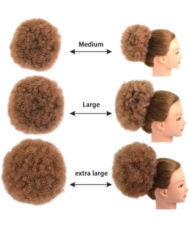 Short Kinky Curly Afro Puff Drawstring Ponytail Extension | Clip in Hairpiece for Women (Large T1B/30#) - Buy Online on GoSupps.com