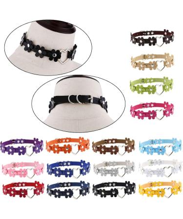 South Bieling Leather Flower Half Call Choker - Punk Heart Statement Jewelry for Women & Girls - Adjustable White Collar Gift - Buy Online on GoSupps.com