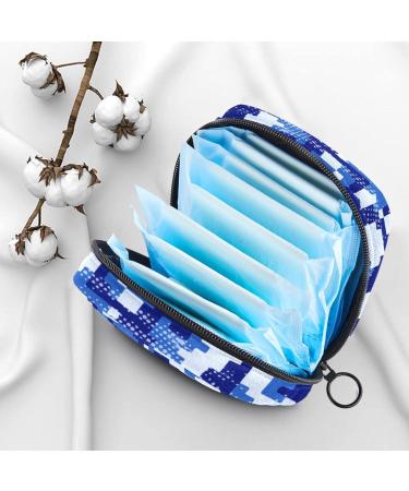Women s Bands Storage Bag | Menstrual Cup Pocket | Travel Makeup Organizer | Large Capacity Camo Blue Military Color - Buy Online on GoSupps.com