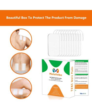 10PCS 2x4 Reusable TENS Unit Replacement Pads - Upgraded Self-Stick Electrode Pads for Electrotherapy | Compatible with AUVON TENS & TENS 7000 - Buy Online on GoSupps.com