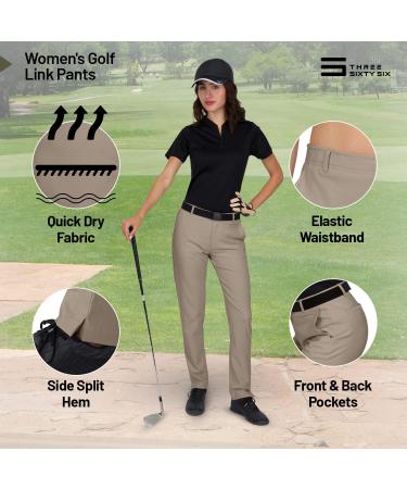 Three Sixty Six Women's Quick Dry Golf Pants 30 Inseam - Lightweight 4-Way Stretch, Moisture Wicking, Anti-Odor, UPF 50+ - Silver Grey - Buy Online on GoSupps.com