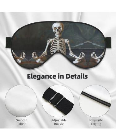 Skeletons Yoga Print Double-Sided Eye Mask Soft and Light Blocking for Enhancing Sleep Quality - Buy Online on GoSupps.com
